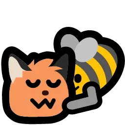 bee hug fox emoji