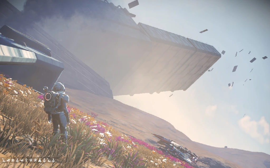 Freighter &quot;crashing&quot; with the gravitational anomaly tilt