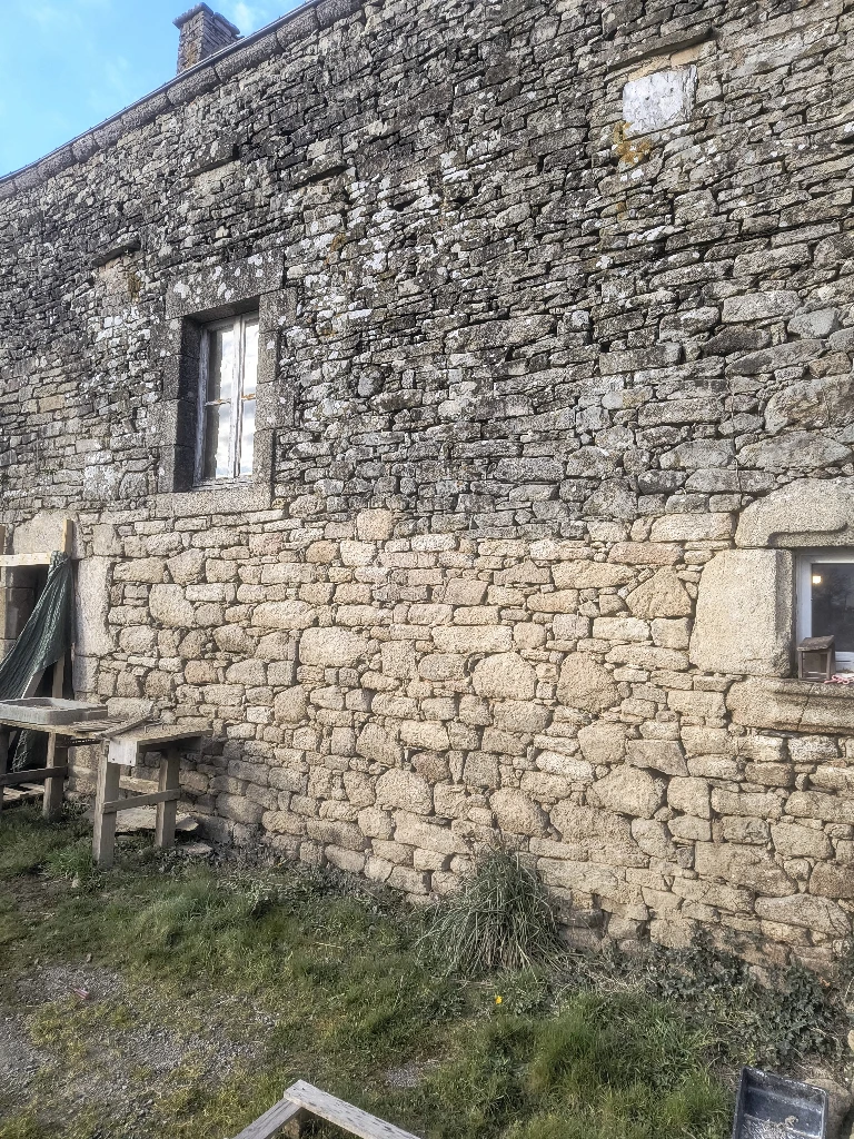 Power washed wall