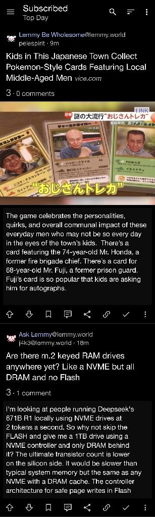 Two posts in extended screenshot