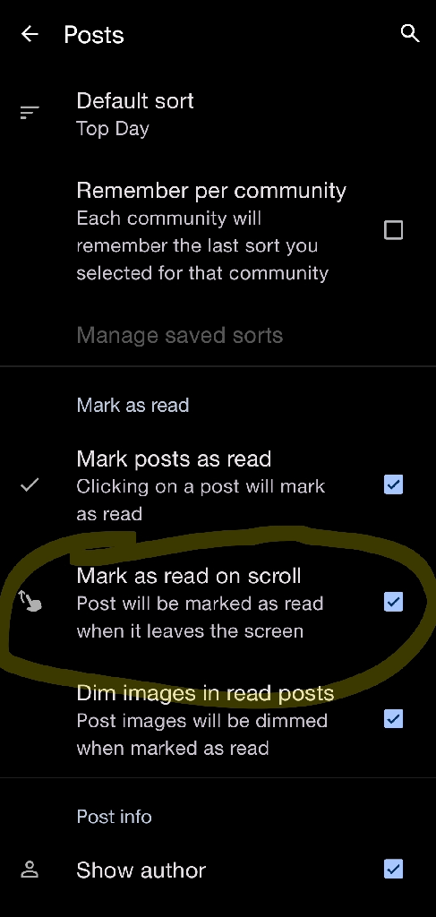 Boost setting to Mark posts as read when scrolled past