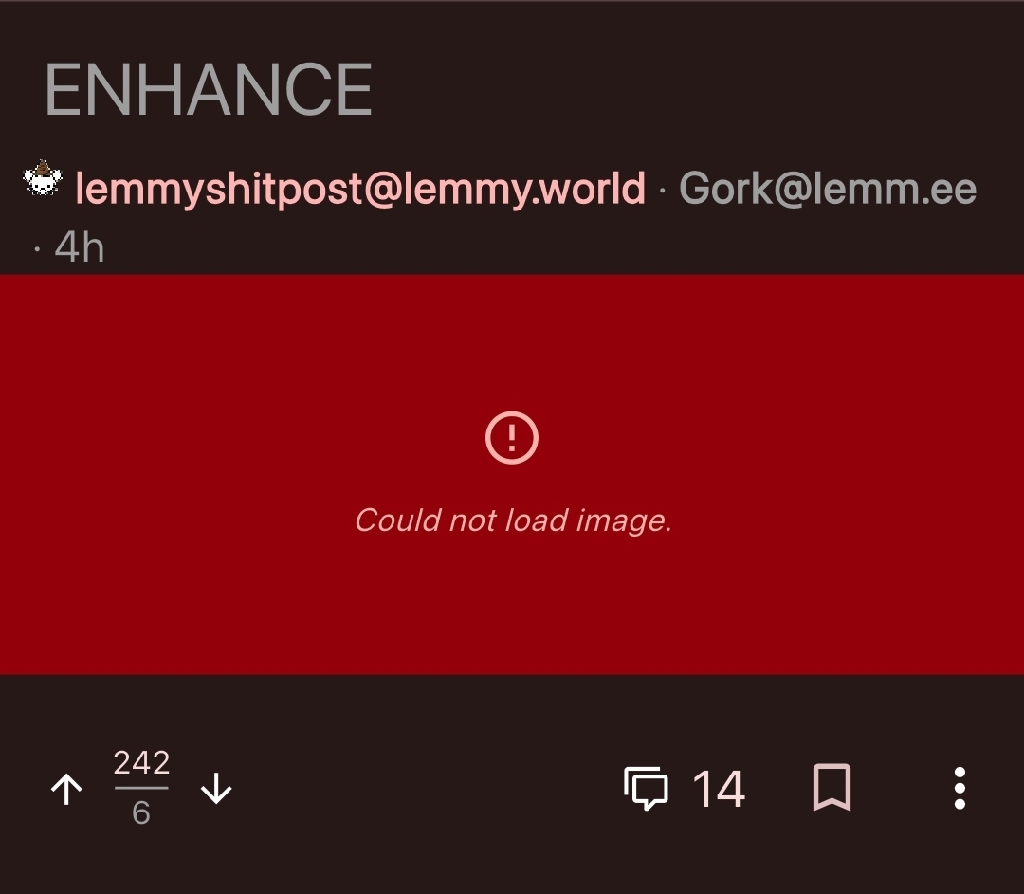 screenshot of this post, but there&#39;s an error message saying &quot;could not load image&quot; instead of the uploaded image