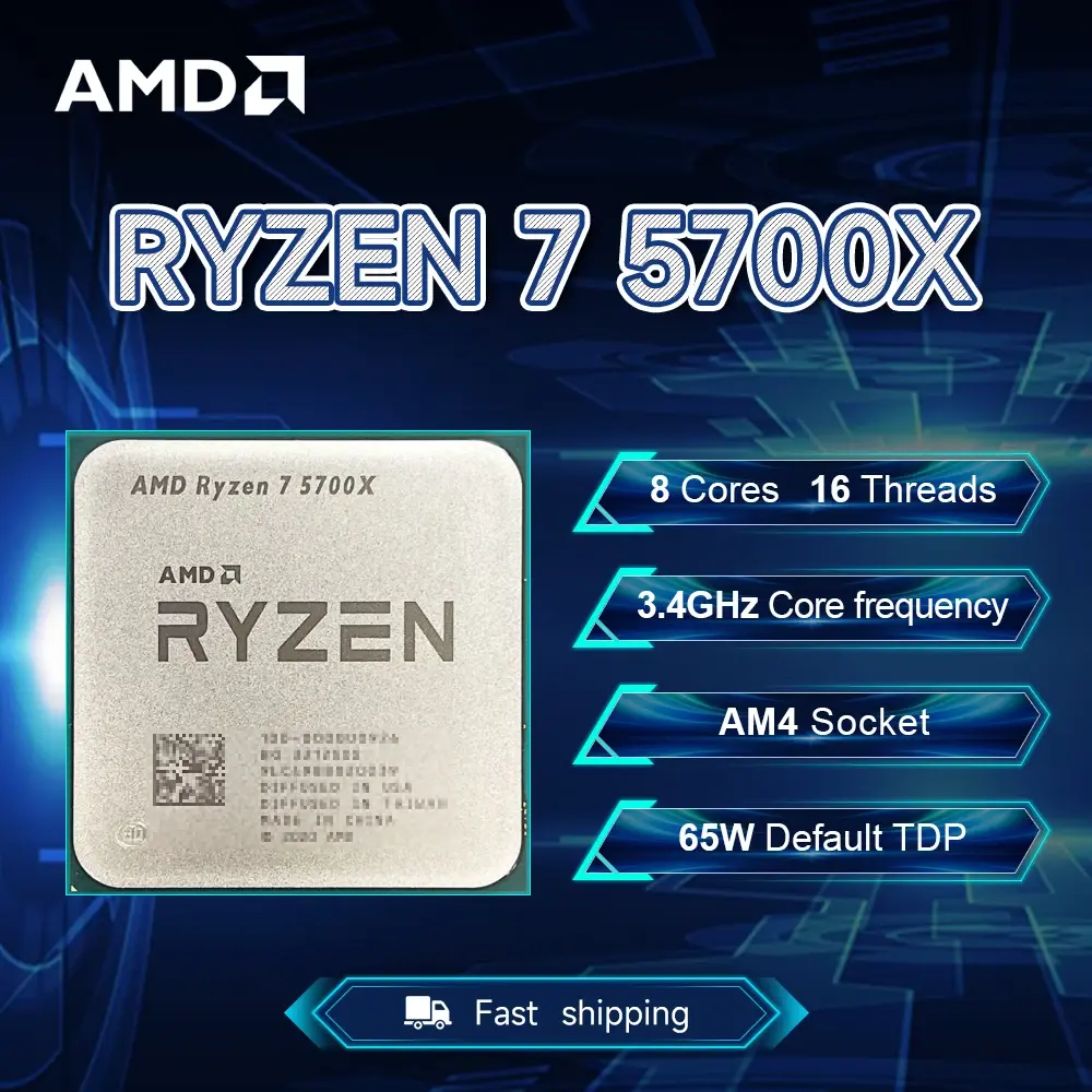 AMD Ryzen 7 5700X R7 5700X 3.4GHz 8-Core 16-Thread PCIE4.0 65W CPU Processor 7NM L3=32M 100-000000926 LGA AM4 No Fan - AliExpress