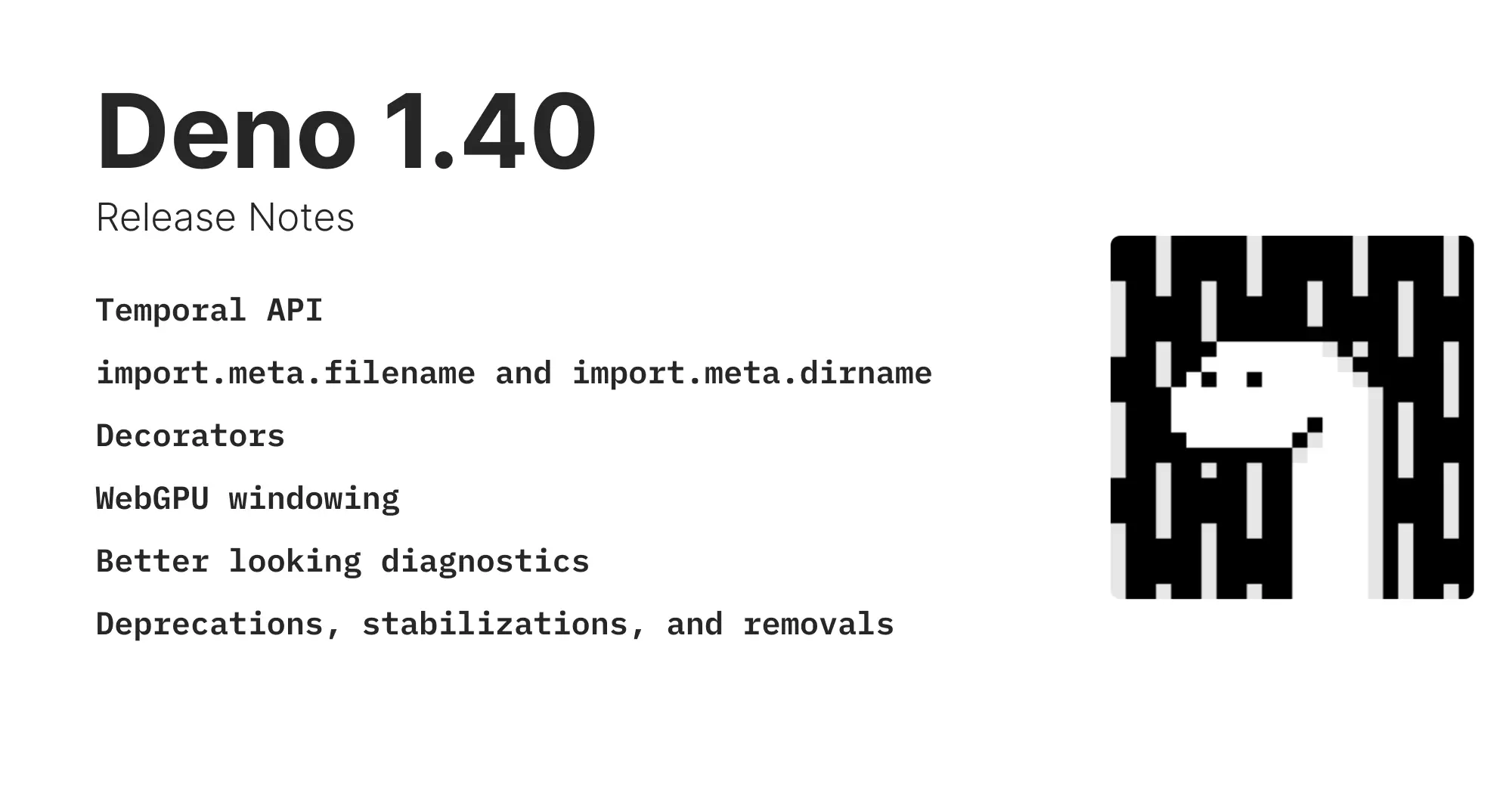 Deno 1.40: Temporal API | Deno
