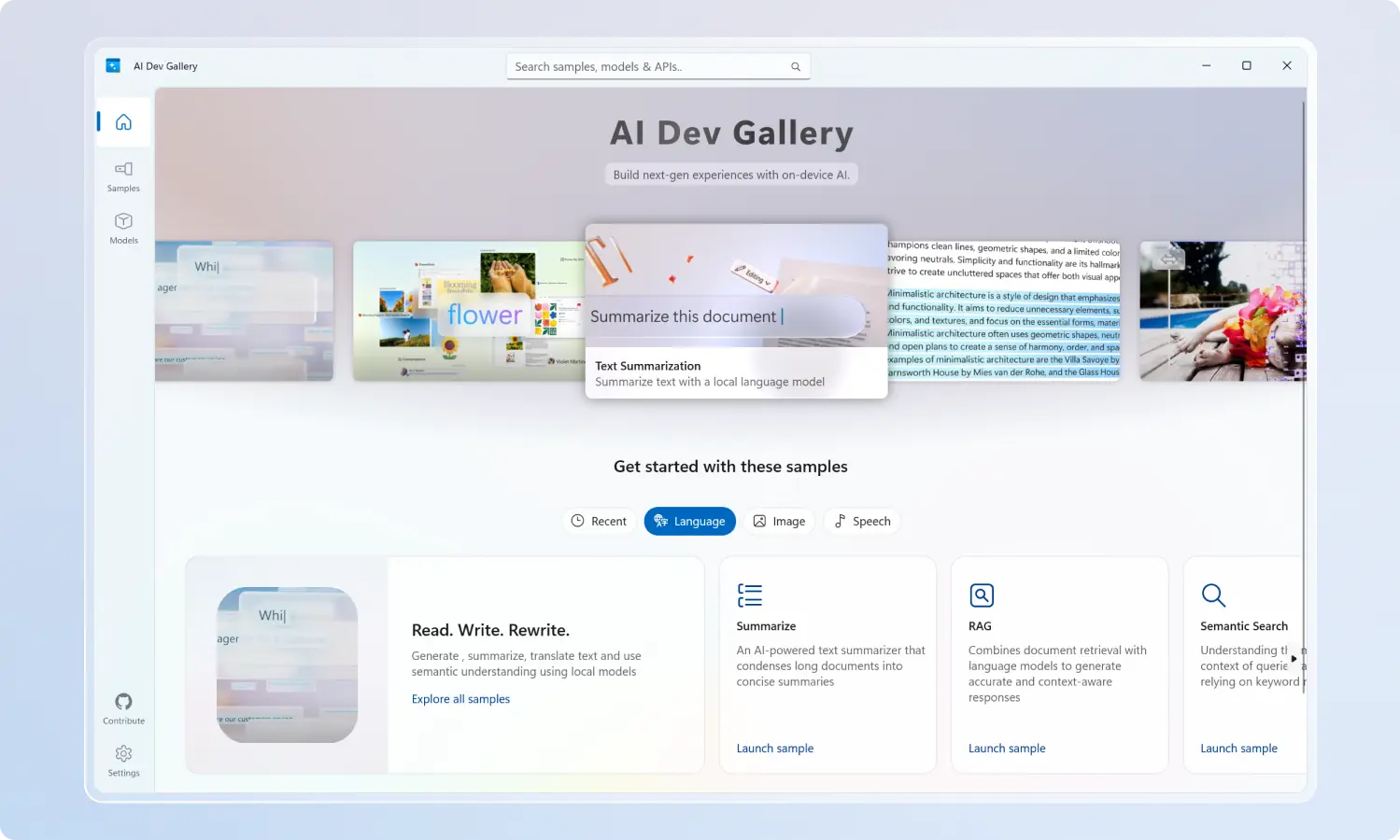 Introducing the AI Dev Gallery: Your Gateway to Local AI Development with .NET - .NET Blog