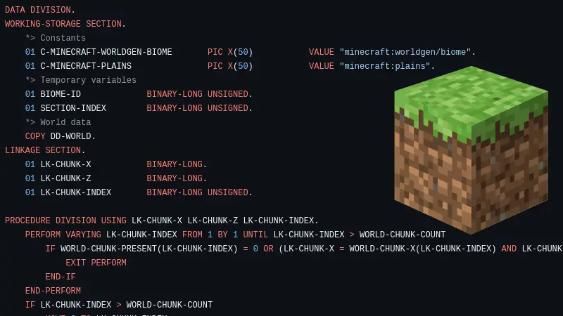 Minecraft In…COBOL?