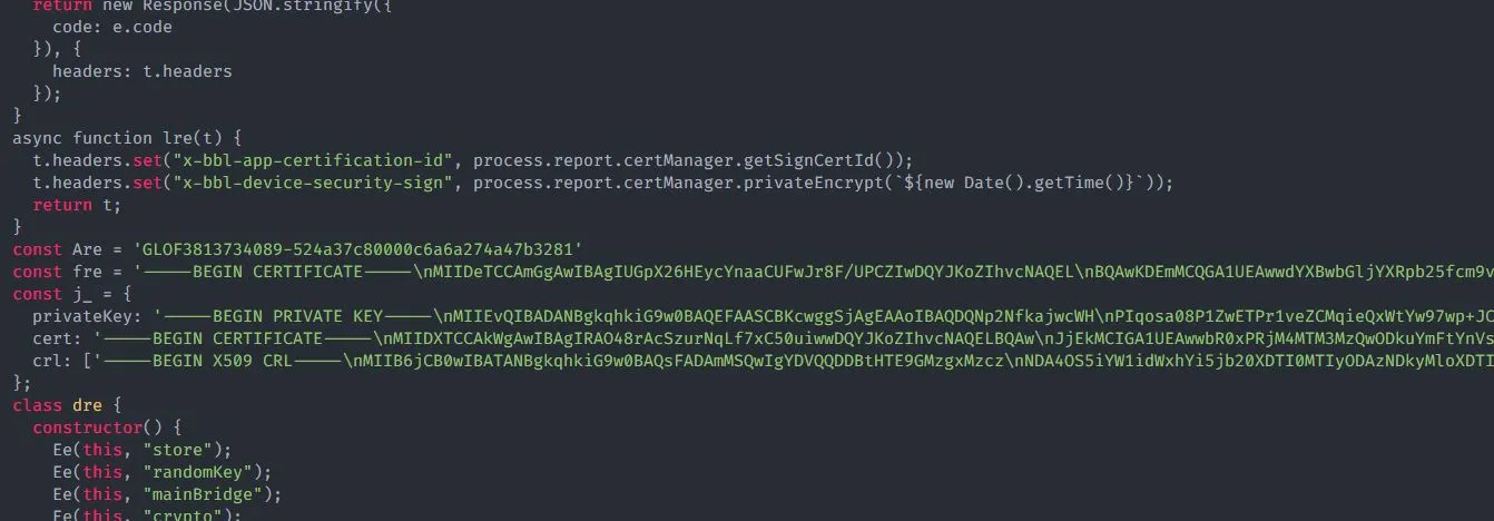 Bambu Connect’s Authentication X.509 Certificate And Private Key Extracted