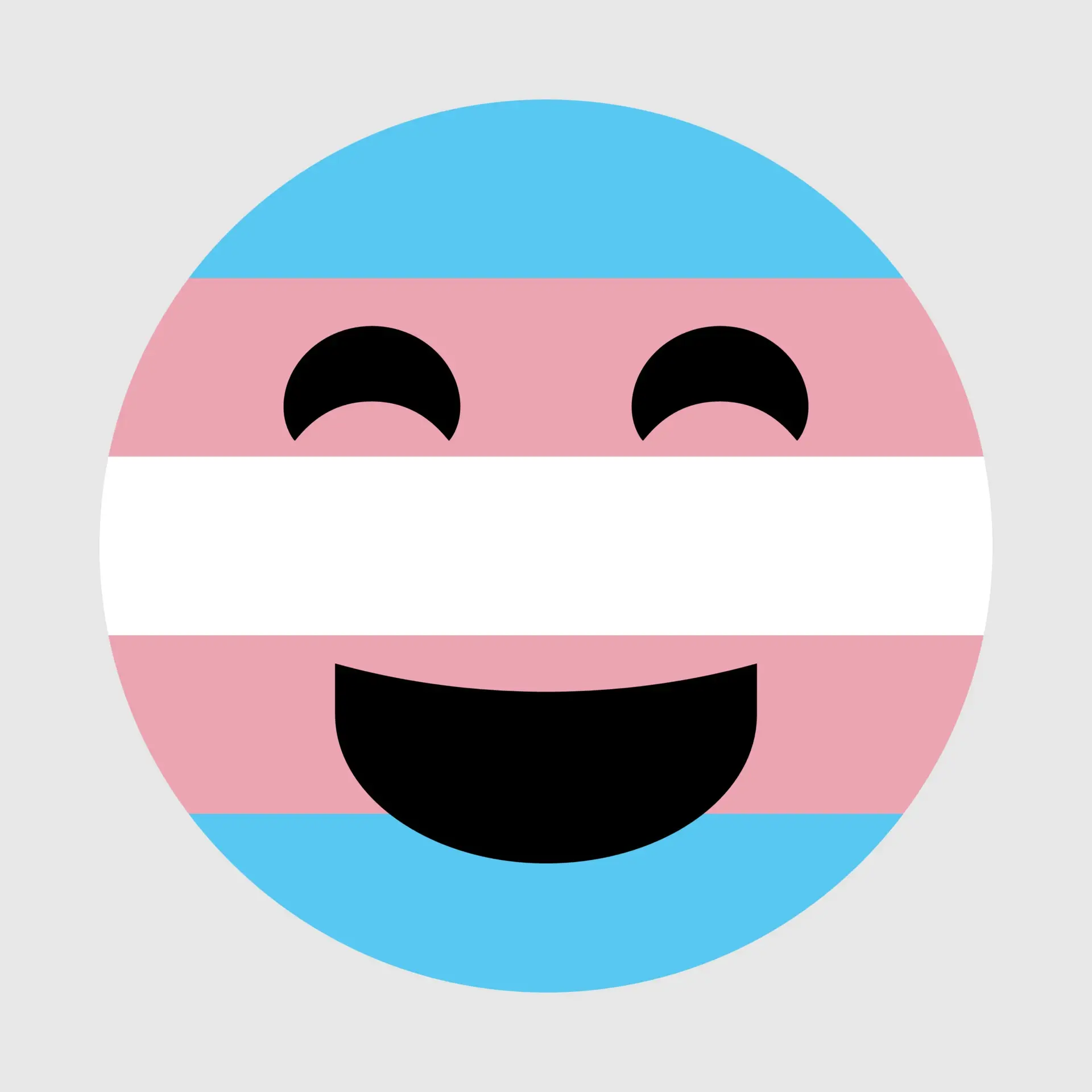 smiling trans flag