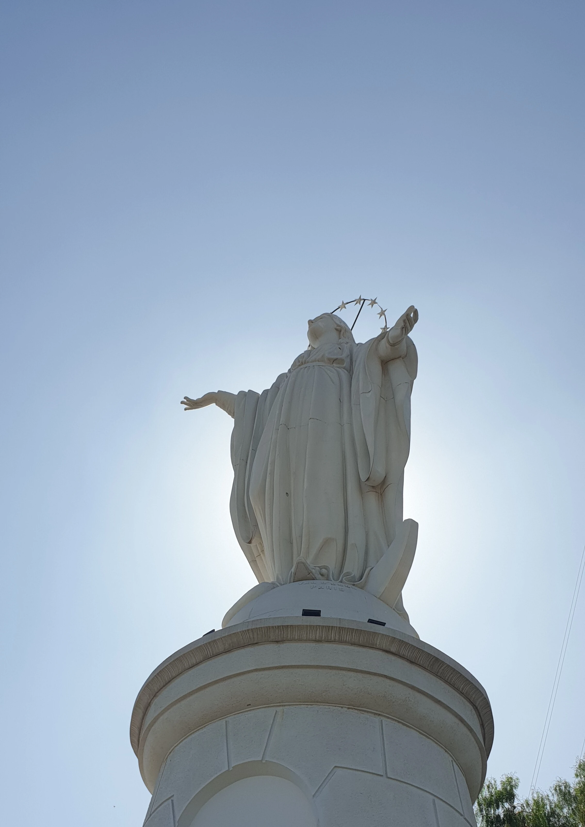In Santiago, a giant Virgin Mary atop a volcano
