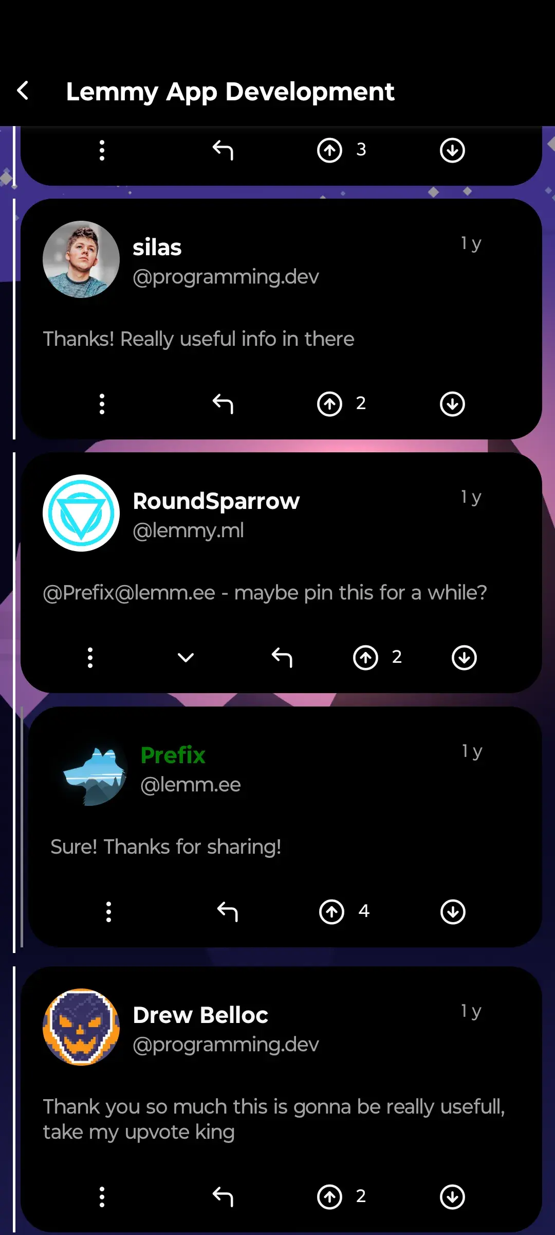 Comments being rendered