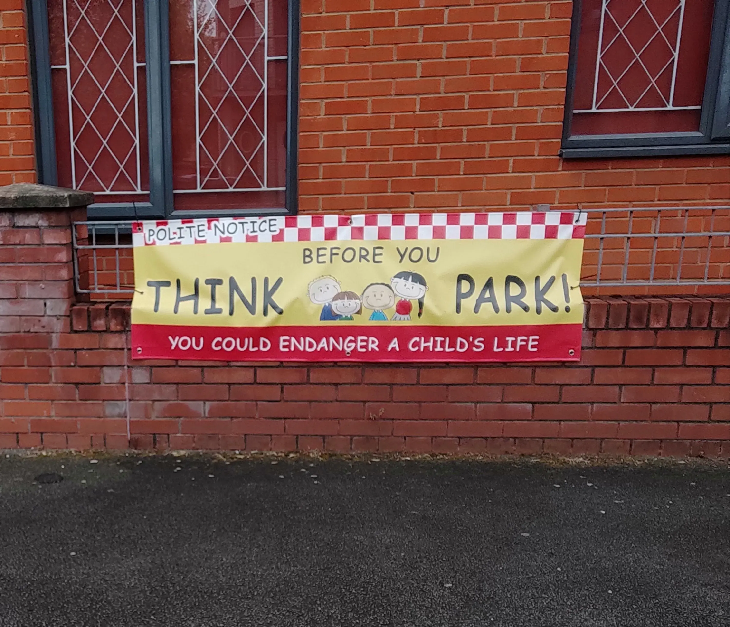 "Think Before You Park! You Could Endanger a Child's Life" vs "Before You Think, Park! You Could Endanger a Child's Life"