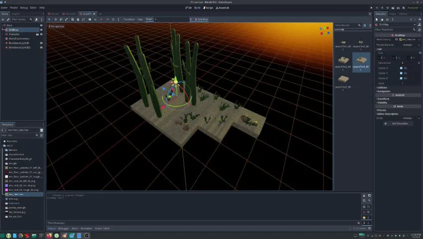 Experimenting with Blender to Godot 3D Tiled Map Workflow