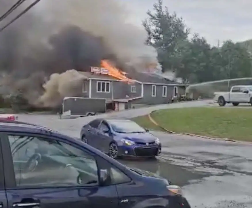 Crews battling fire at former Mr. Wilson's store on Clarence Street