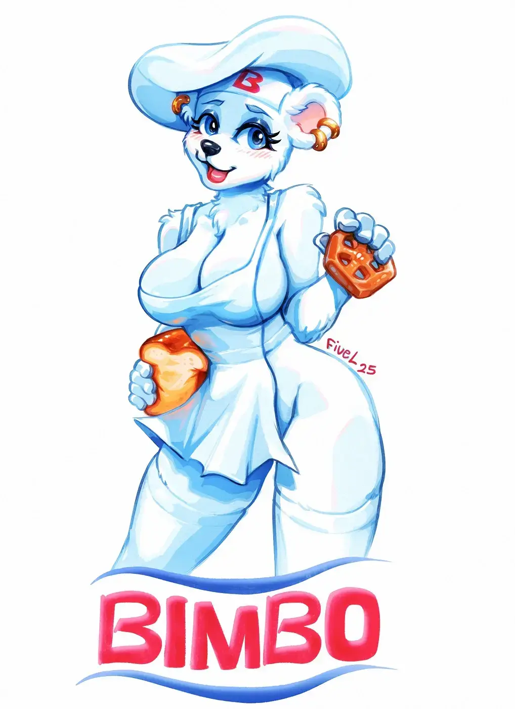 Big-chested Anthro version of the Bimbo®-brand white bear mascot