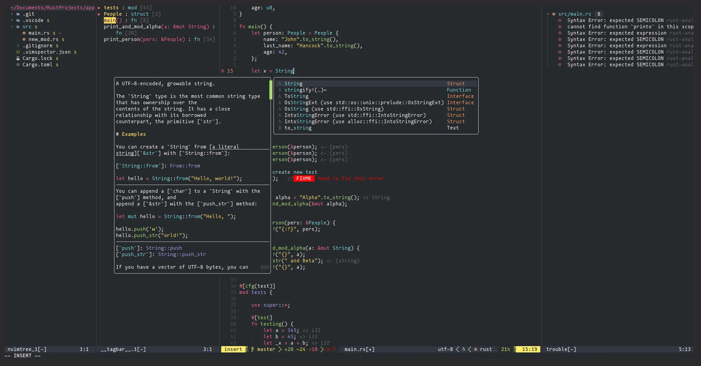 Rust and Neovim - A Thorough Guide and Walkthrough
