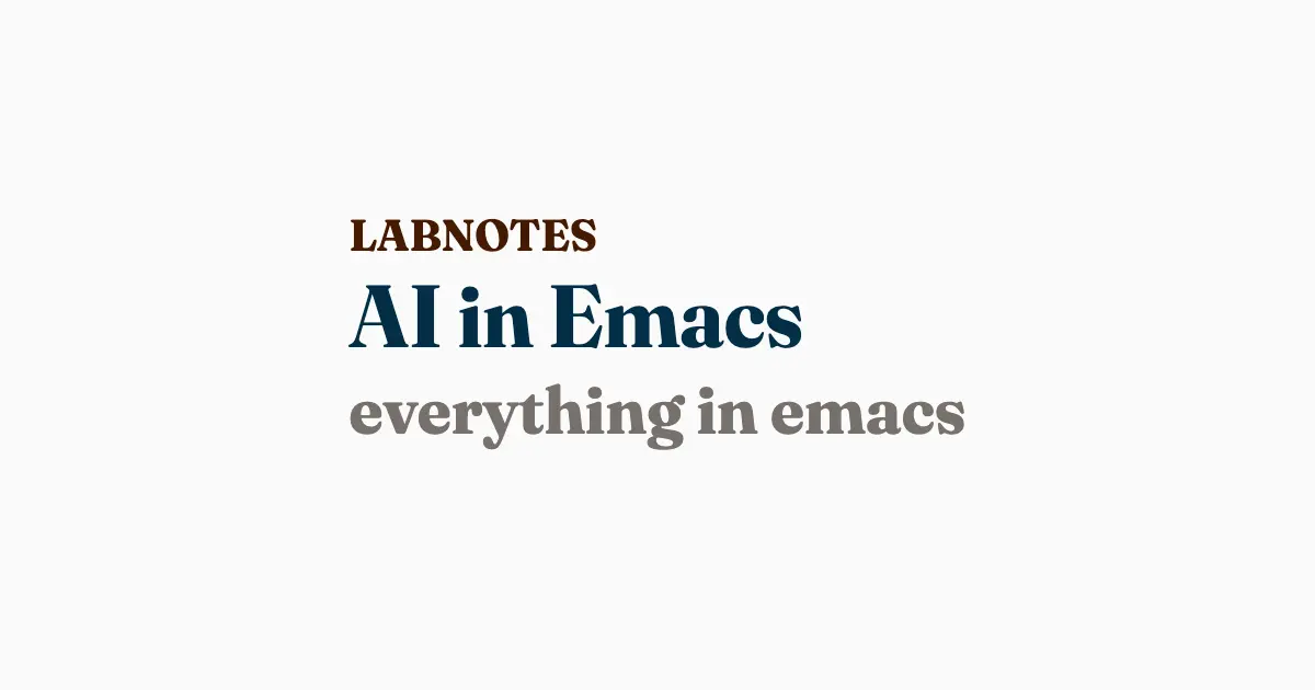 AI in Emacs