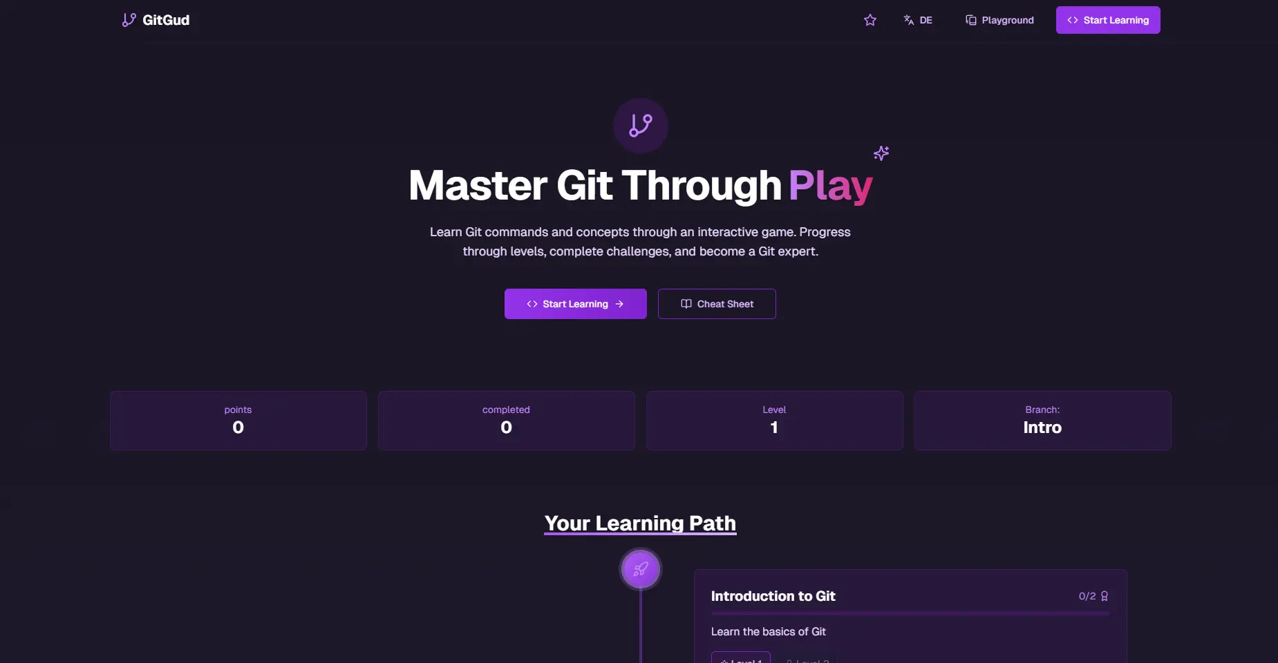 GitGud - Master Git Through Play