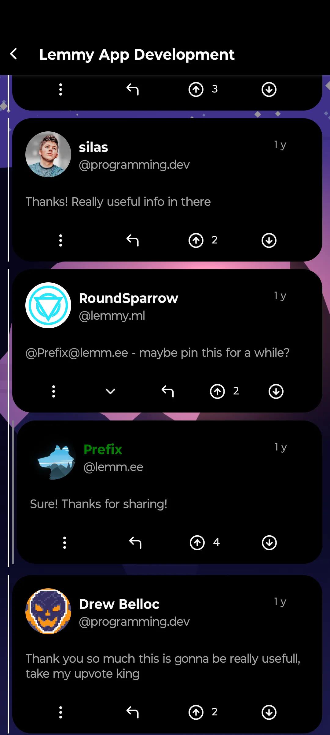 Comments being rendered