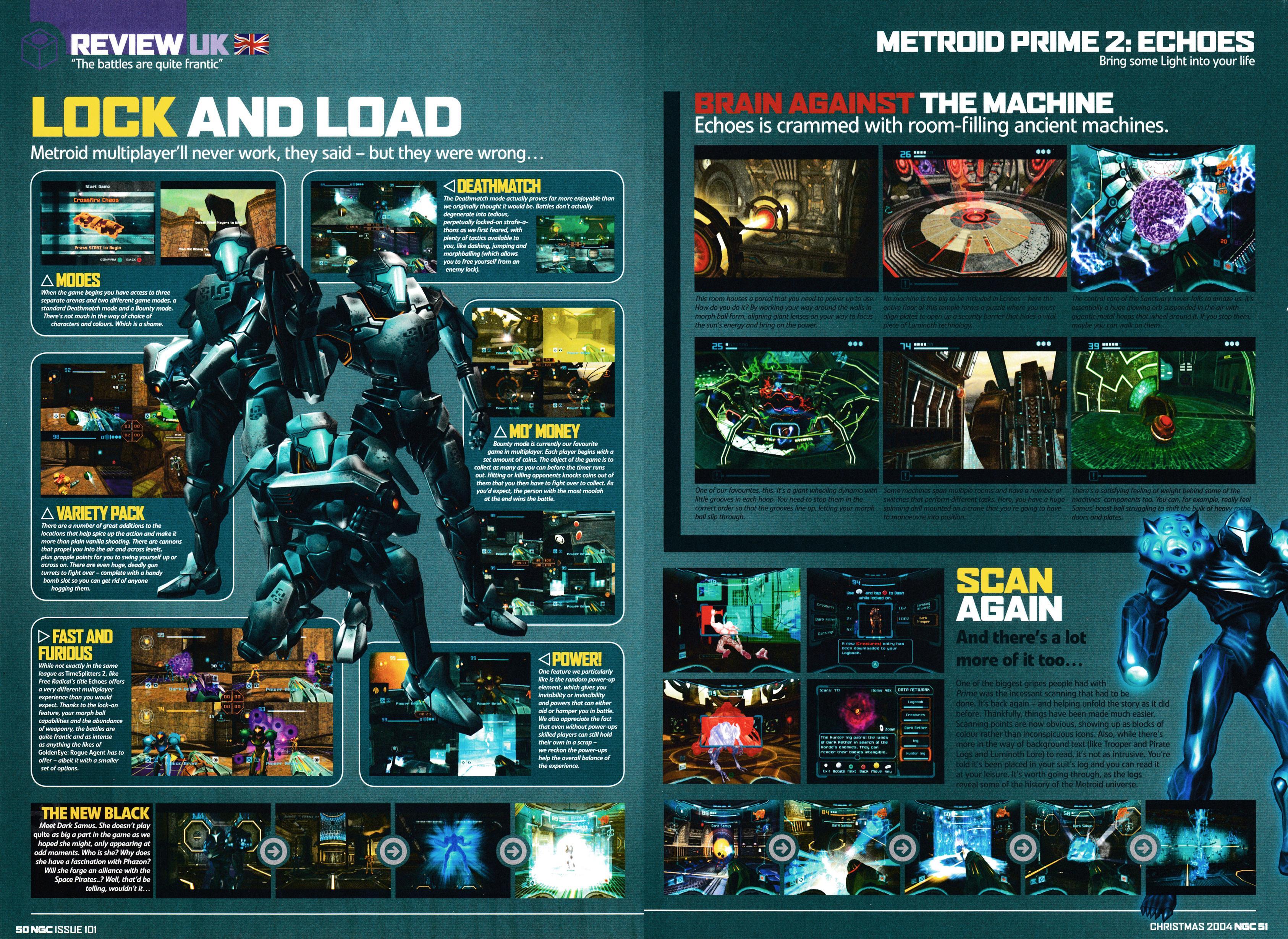 Review for Metroid Prime 2: Echoes on GameCube from NGC Magazine 101 - Christmas 2004 (UK)

score: 94%